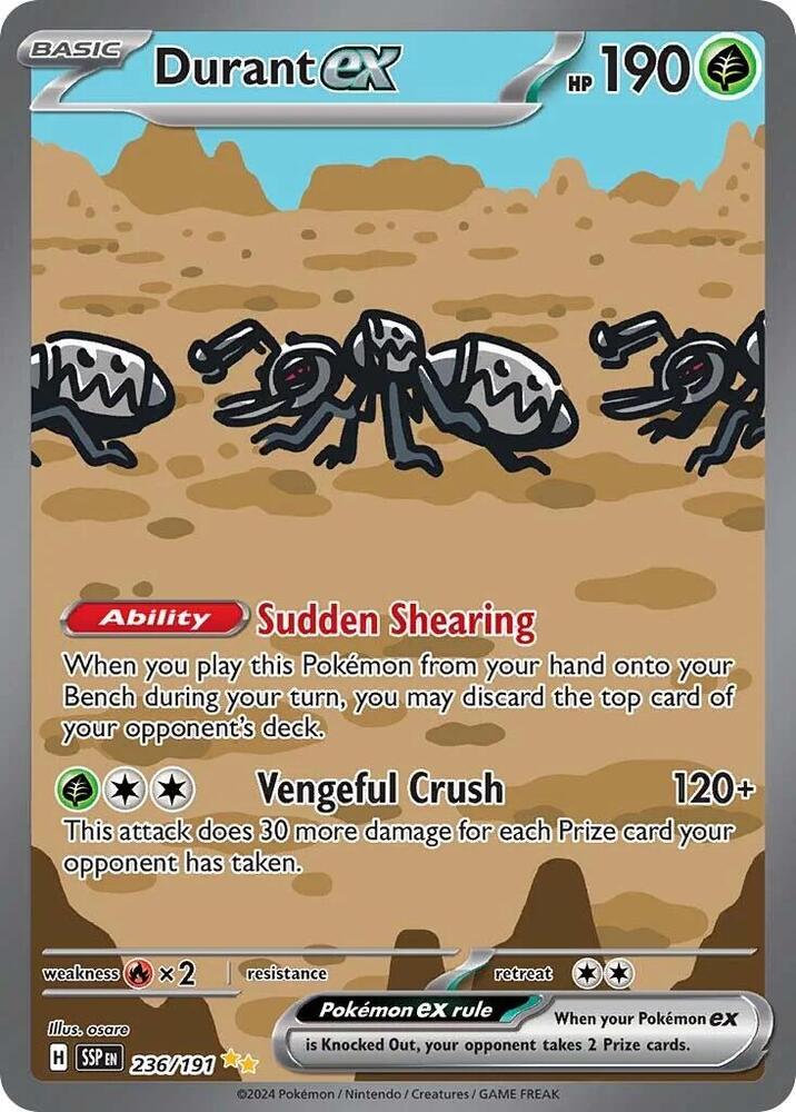 Durant ex 236/191 Holofoil — Surging Sparks Pokémon card