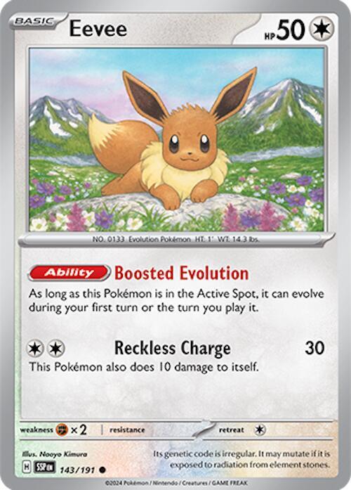 Pokemon - Surging Sparks - Eevee - 143/191 - Reverse Holofoil