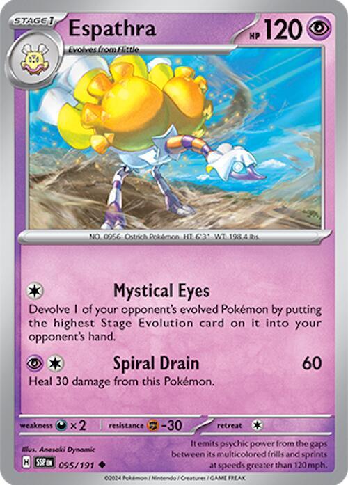 Pokemon - Surging Sparks - Espathra - 095/191 - Reverse Holofoil