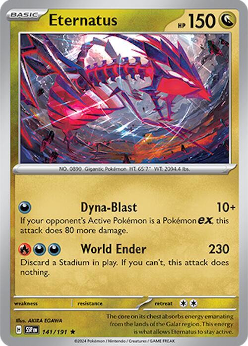 Eternatus 141/191 Reverse Holofoil — Surging Sparks Pokémon card