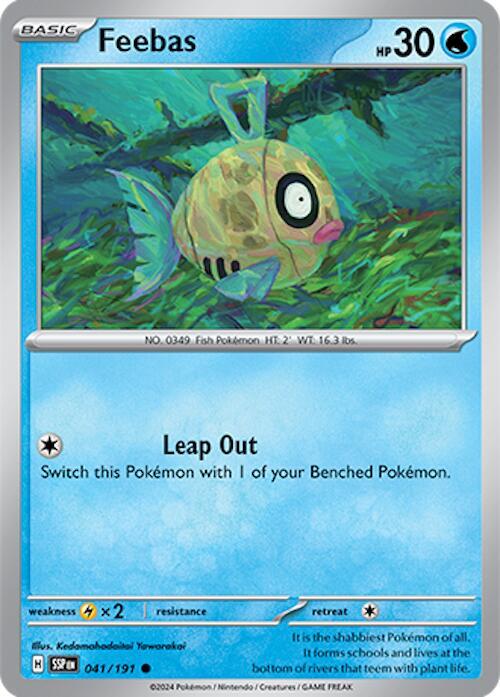 Pokemon - Surging Sparks - Feebas - 041/191 - Reverse Holofoil