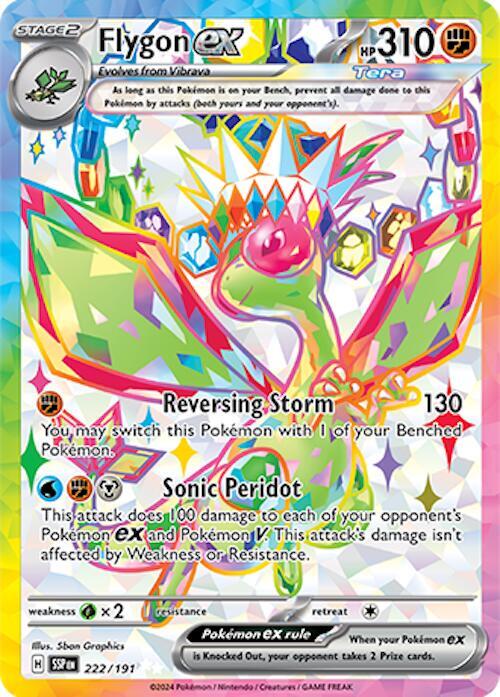 Flygon ex 222/191 Holofoil — Surging Sparks Pokémon card
