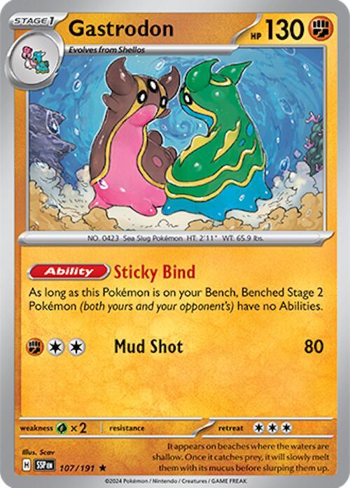 Gastrodon 107/191 Reverse Holofoil — Surging Sparks Pokémon card