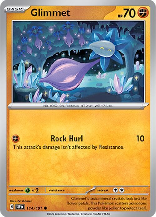 Glimmet 114/191 — Surging Sparks Pokémon card