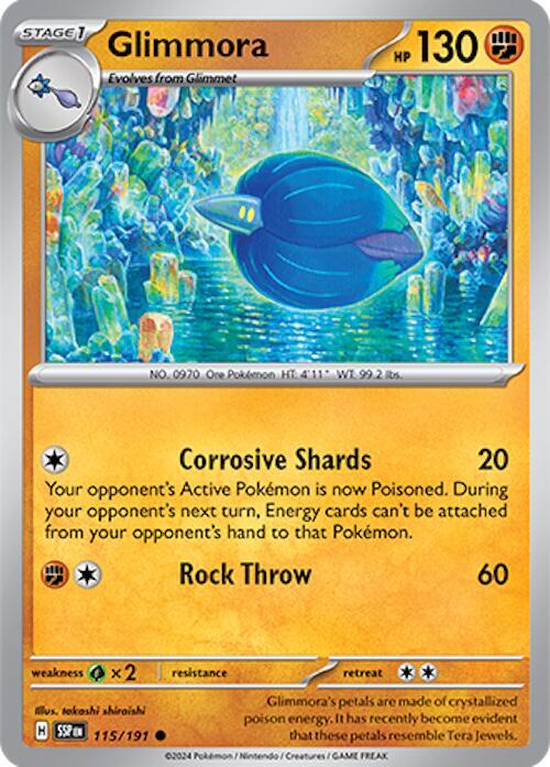 Glimmora 115/191 — Surging Sparks Pokémon card