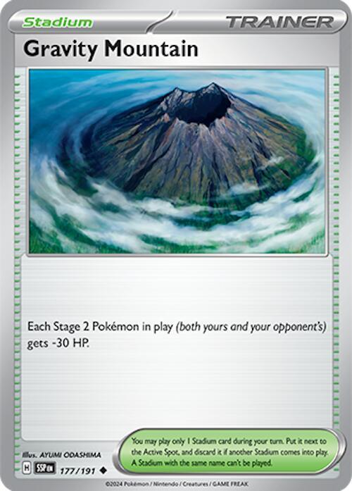 Pokemon - Surging Sparks - Gravity Mountain - 177/191 - Reverse Holofoil