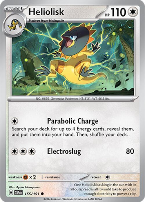 Heliolisk 155/191 Reverse Holofoil — Surging Sparks Pokémon card