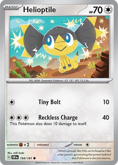 Helioptile 154/191 — Surging Sparks Pokémon card