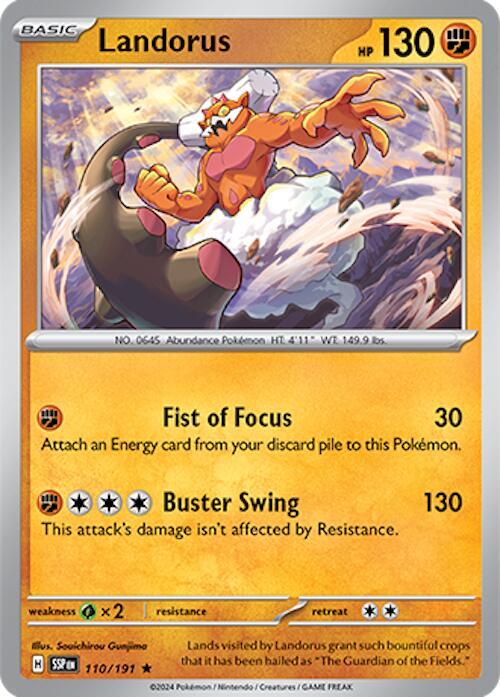 Landorus 110/191 Holofoil — Surging Sparks Pokémon card