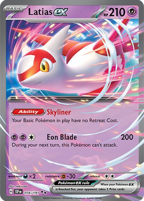 Latias ex 076/191 Holofoil — Surging Sparks Pokémon card