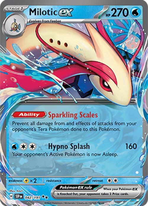 Milotic ex 042/191 Holofoil — Surging Sparks Pokémon card