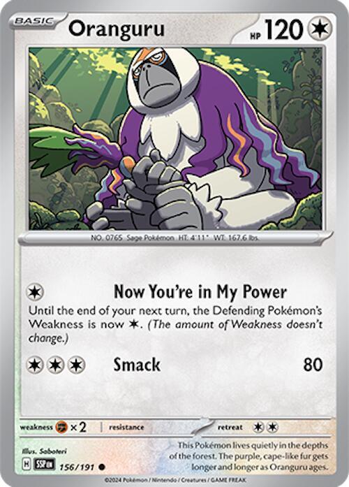 Oranguru 156/191 — Surging Sparks Pokémon card