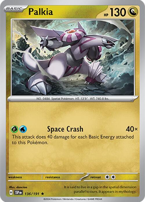 Palkia 136/191 Holofoil — Surging Sparks Pokémon card