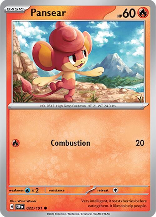 Pansear 022/191 Reverse Holofoil — Surging Sparks Pokémon card