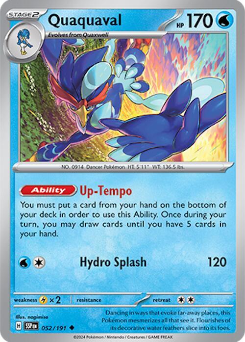 Quaquaval 052/191 — Surging Sparks Pokémon card