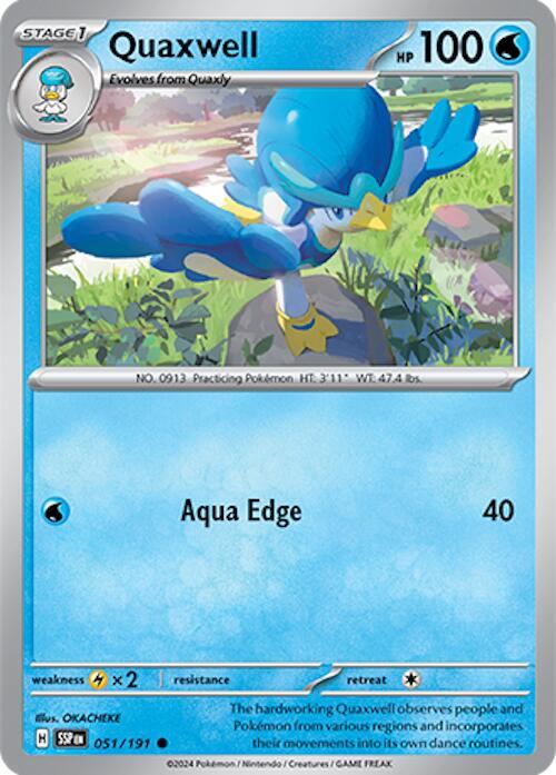 Quaxwell 051/191 — Surging Sparks Pokémon card