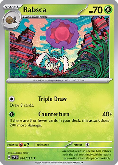 Pokemon - Surging Sparks - Rabsca - 014/191 - Reverse Holofoil