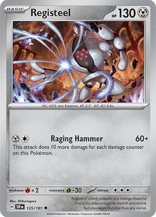 Registeel 125/191 — Surging Sparks Pokémon card