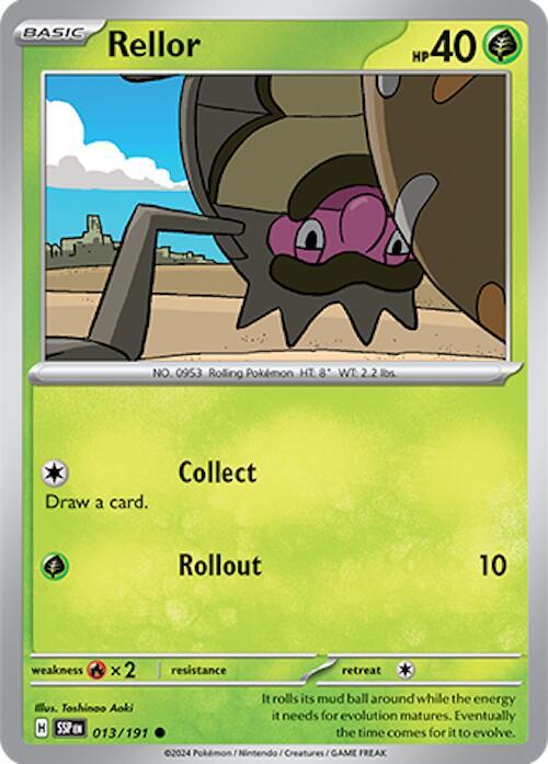 Pokemon - Surging Sparks - Rellor - 013/191 - Reverse Holofoil
