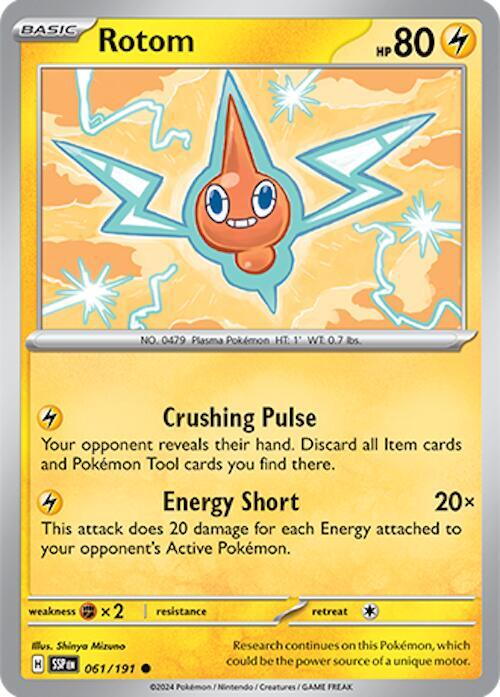 Rotom 061/191 Reverse Holofoil — Surging Sparks Pokémon card