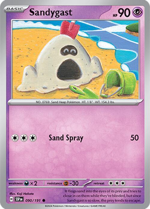 Pokemon - Surging Sparks - Sandygast - 090/191 - Reverse Holofoil