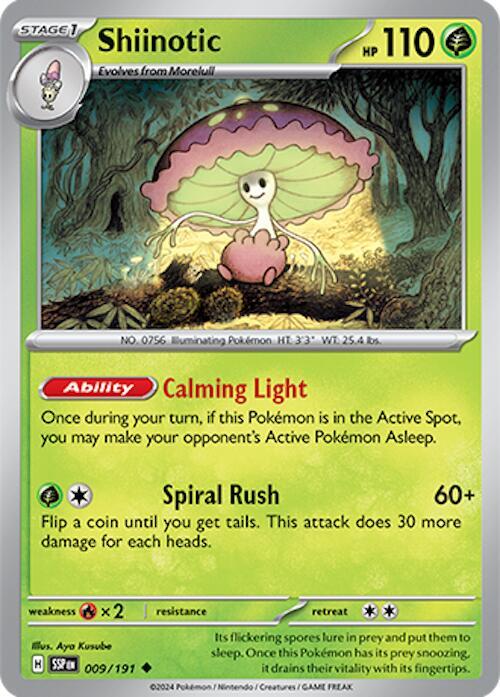 Shiinotic 009/191 Reverse Holofoil — Surging Sparks Pokémon card