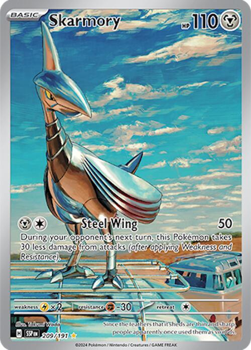 Skarmory 209/191 Holofoil — Surging Sparks Pokémon card