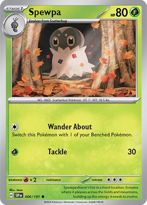 Spewpa 006/191 — Surging Sparks Pokémon card