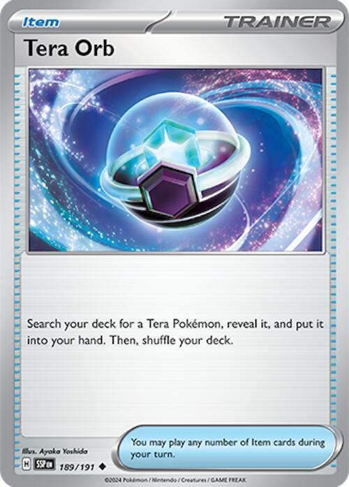 Tera Orb 189/191 Reverse Holofoil, Surging Sparks Pokémon card