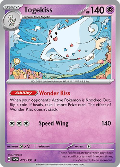 Togekiss 072/191 Reverse Holofoil, Surging Sparks Pokémon card