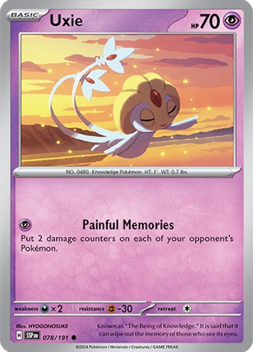 Uxie 078/191 Reverse Holofoil, Surging Sparks Pokémon card