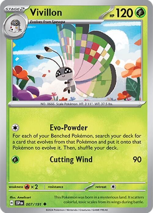 Vivillon 007/191, Surging Sparks Pokémon card