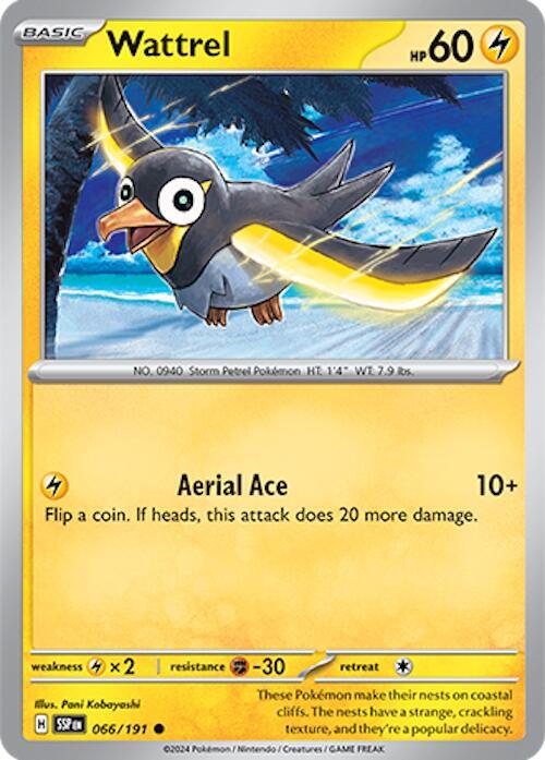 Wattrel 066/191 — Surging Sparks Pokémon card