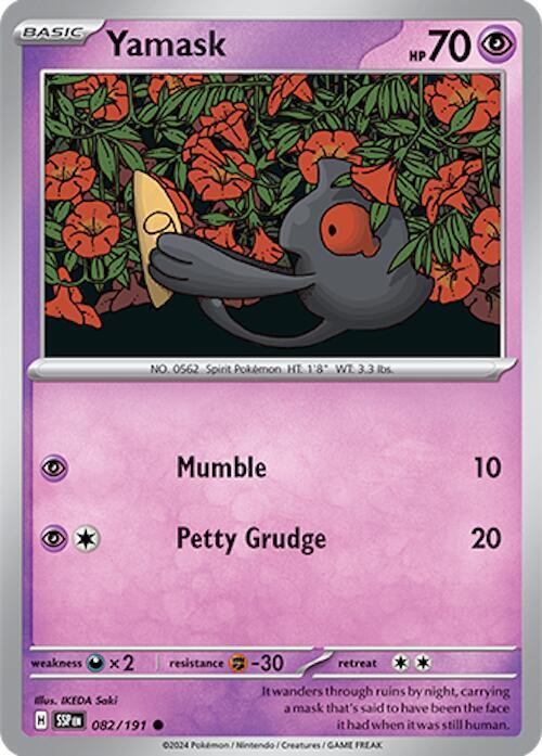 Yamask 082/191 Reverse Holofoil — Surging Sparks Pokémon card