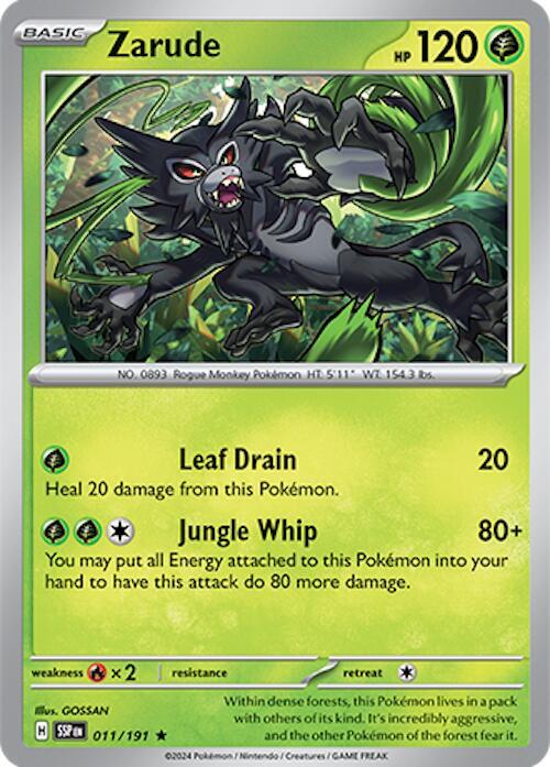 Zarude 011/191 Holofoil — Surging Sparks Pokémon card