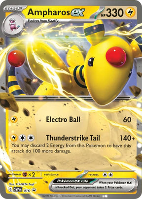 Pokemon - S&V - Black Star Promo - Ampharos ex - 016