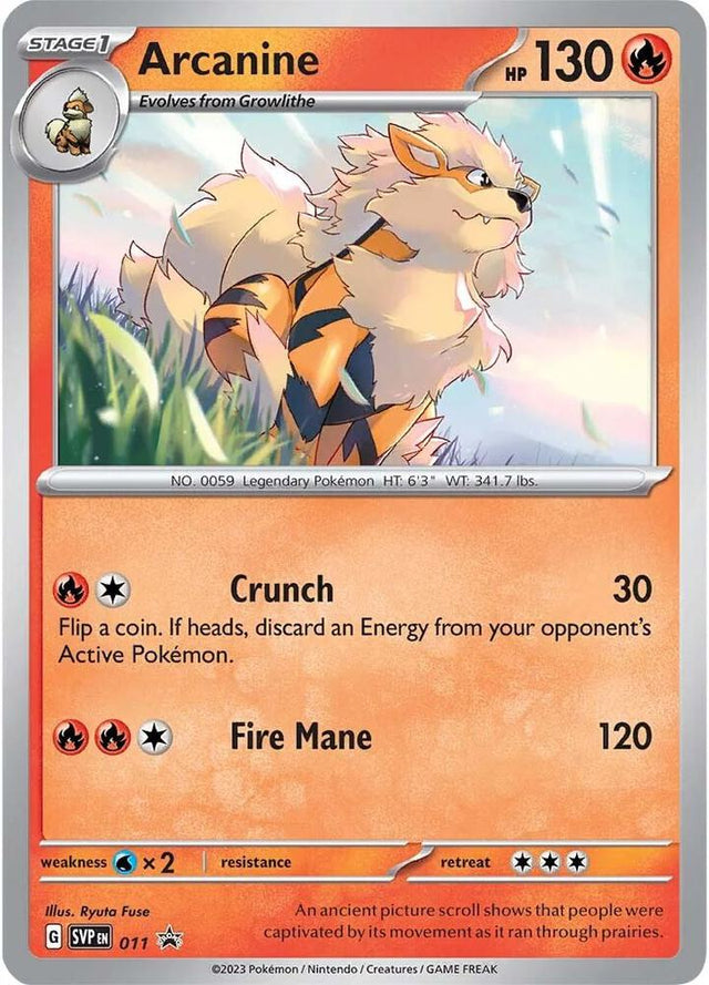 Pokemon - S&V - Black Star Promo - Arcanine - 011
