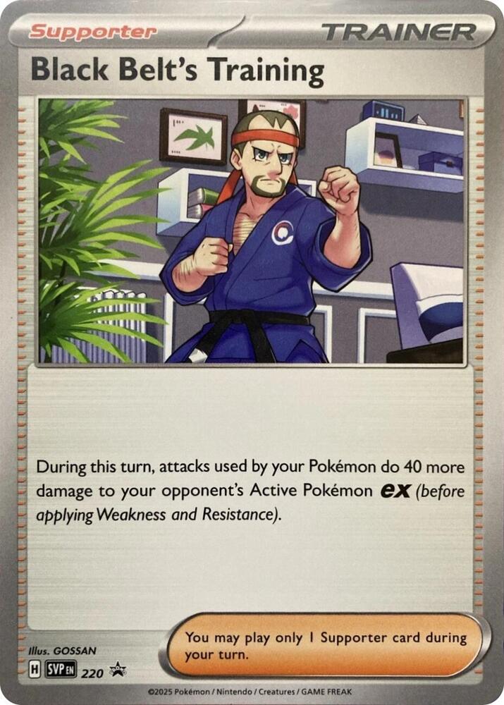Pokemon - S&V - Black Star Promo - Black Belt's Training - 220