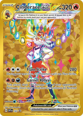 Pokemon - S&V - Black Star Promo - Cinderace ex - 163