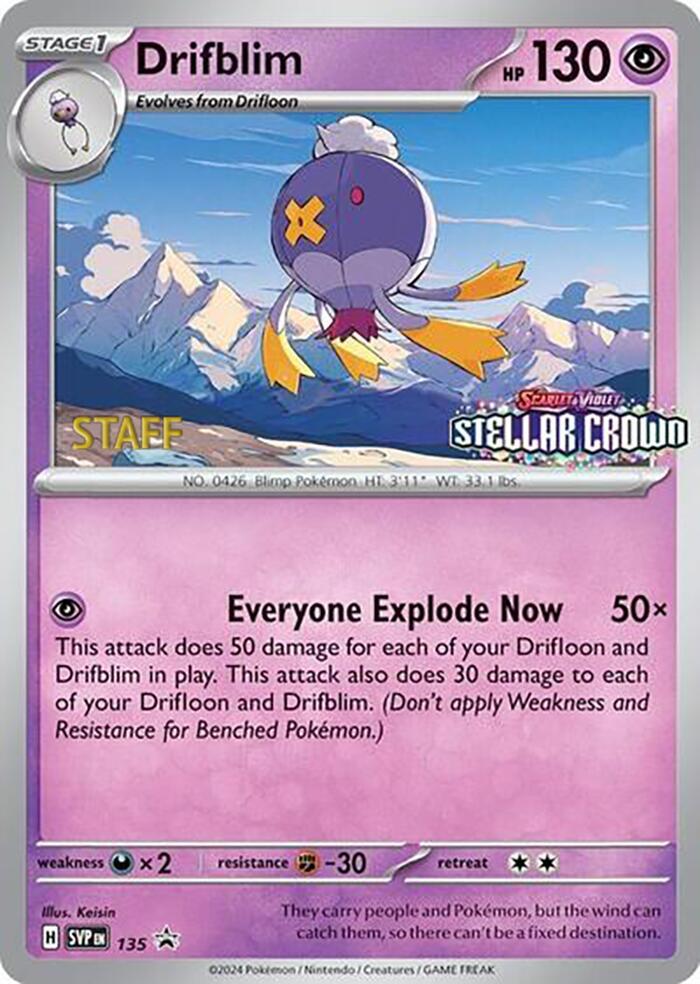 Drifblim SVP 135 Holofoil — Black Star Promo Pokémon card