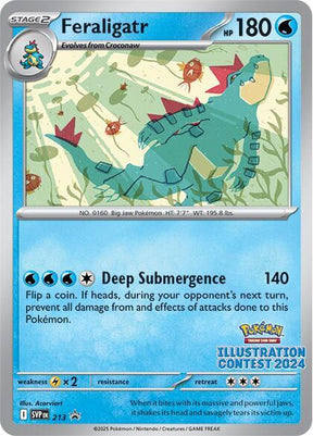 Pokemon - S&V - Black Star Promo - Feraligatr - 213 - Illustration Contest 2024