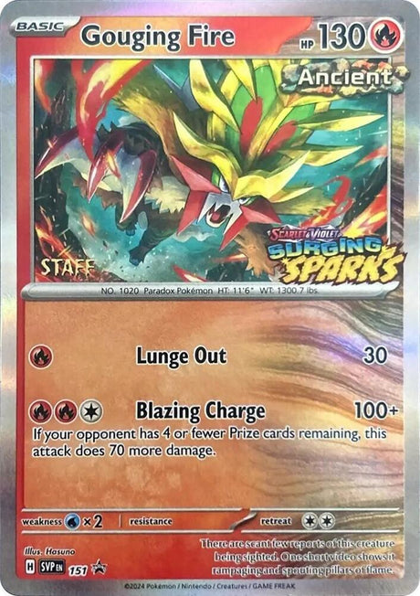 Pokemon - S&V - Black Star Promo - Gouging Fire - 151 - Staff