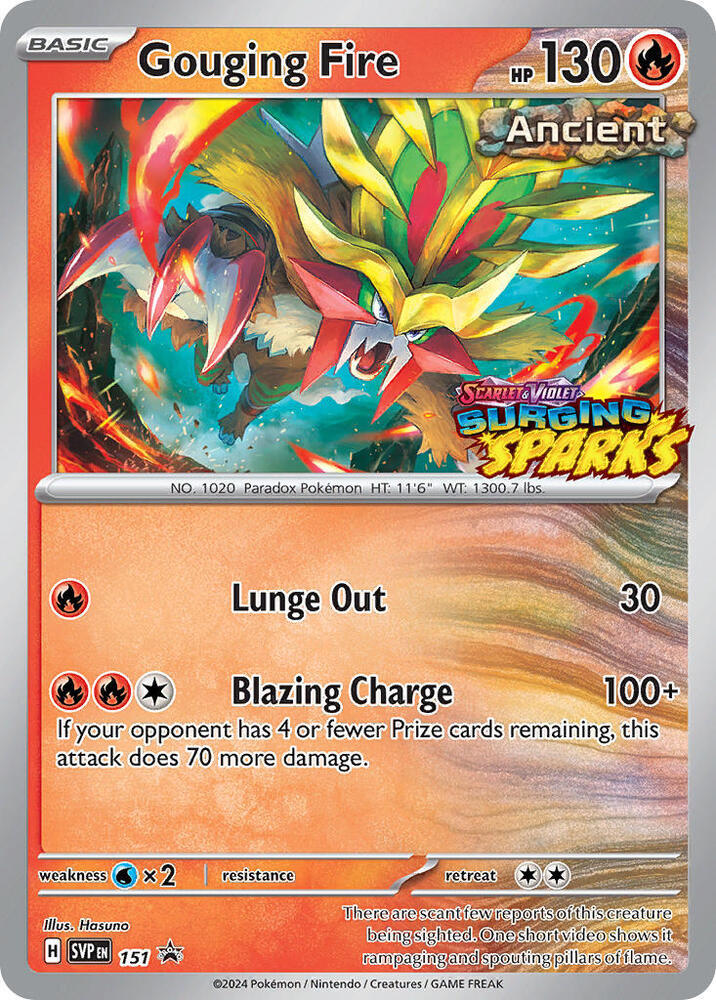 Pokemon - S&V - Black Star Promo - Gouging Fire - 151