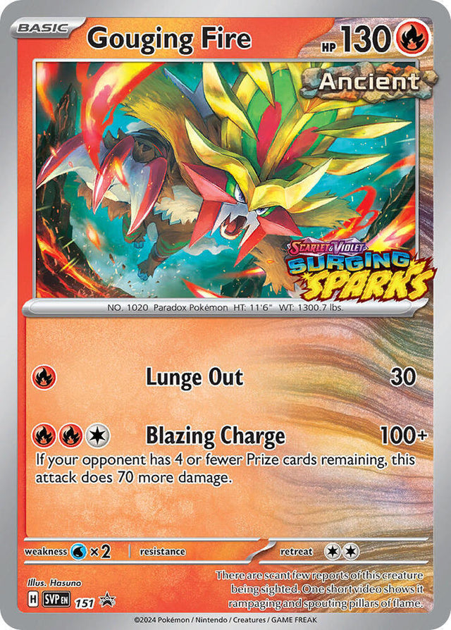 Pokemon - S&V - Black Star Promo - Gouging Fire - 151