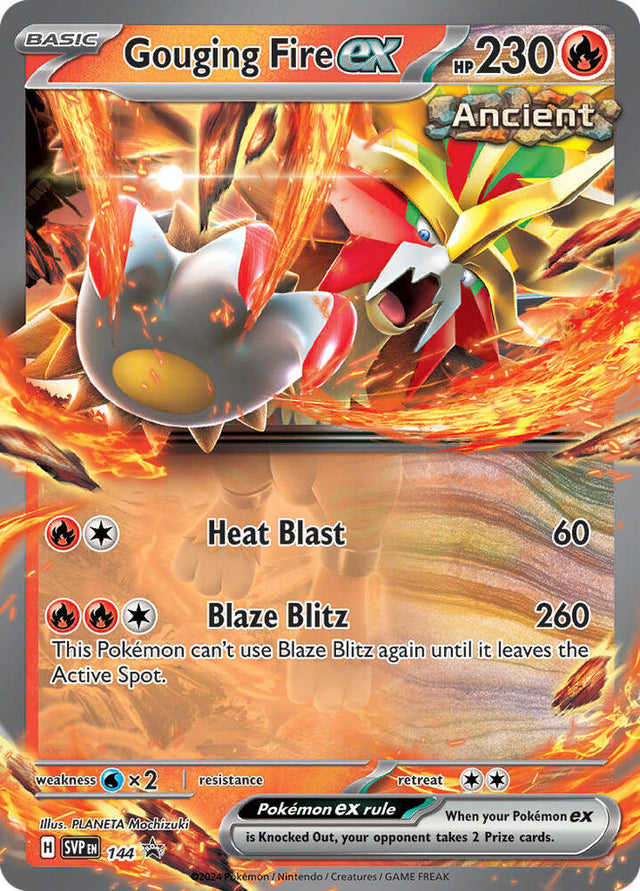 Pokemon - S&V - Black Star Promo - Gouging Fire ex - 144