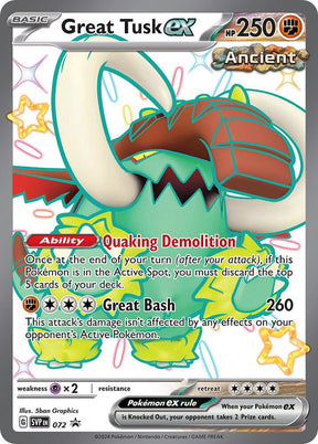 Pokemon - S&V - Black Star Promo - Great Tusk ex - 072