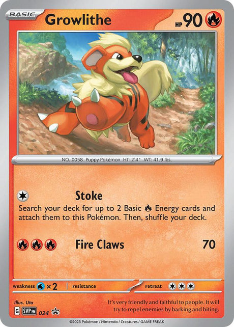 Pokemon - S&V - Black Star Promo - Growlithe - 024
