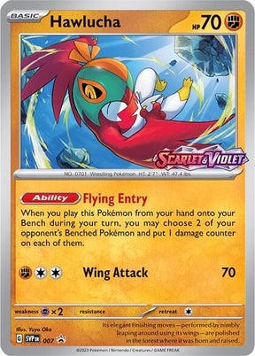 Pokemon - S&V - Black Star Promo - Hawlucha - 007 - Prerelease