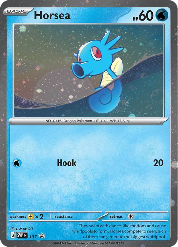 Pokemon - S&V - Black Star Promo - Horsea - 137 - Cosmo Holo