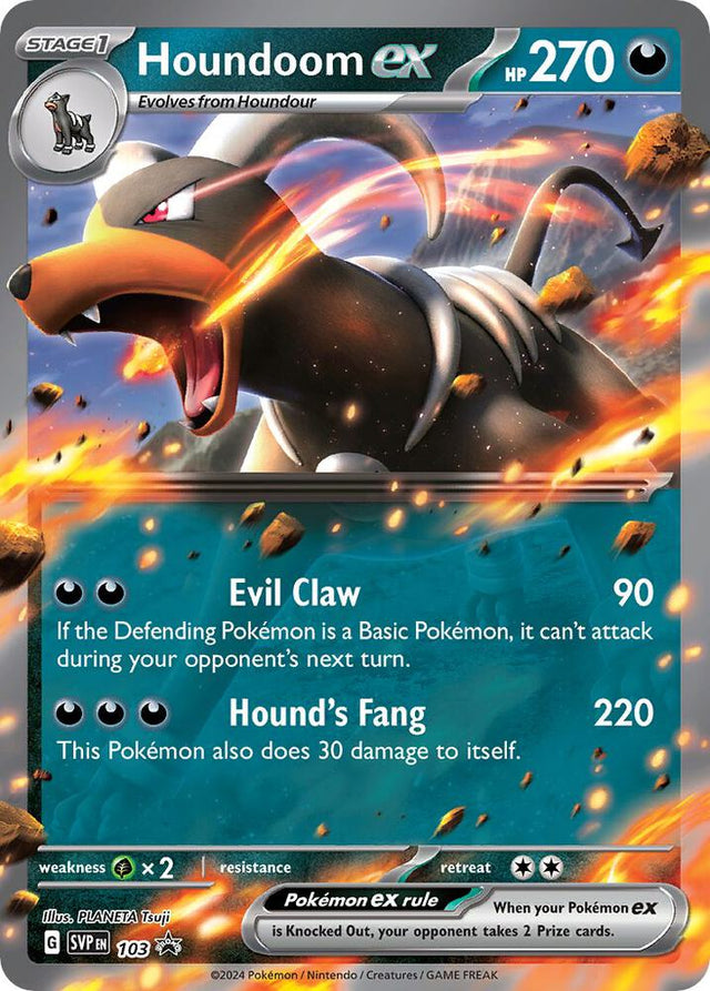 Pokemon - S&V - Black Star Promo - Houndoom ex - 103